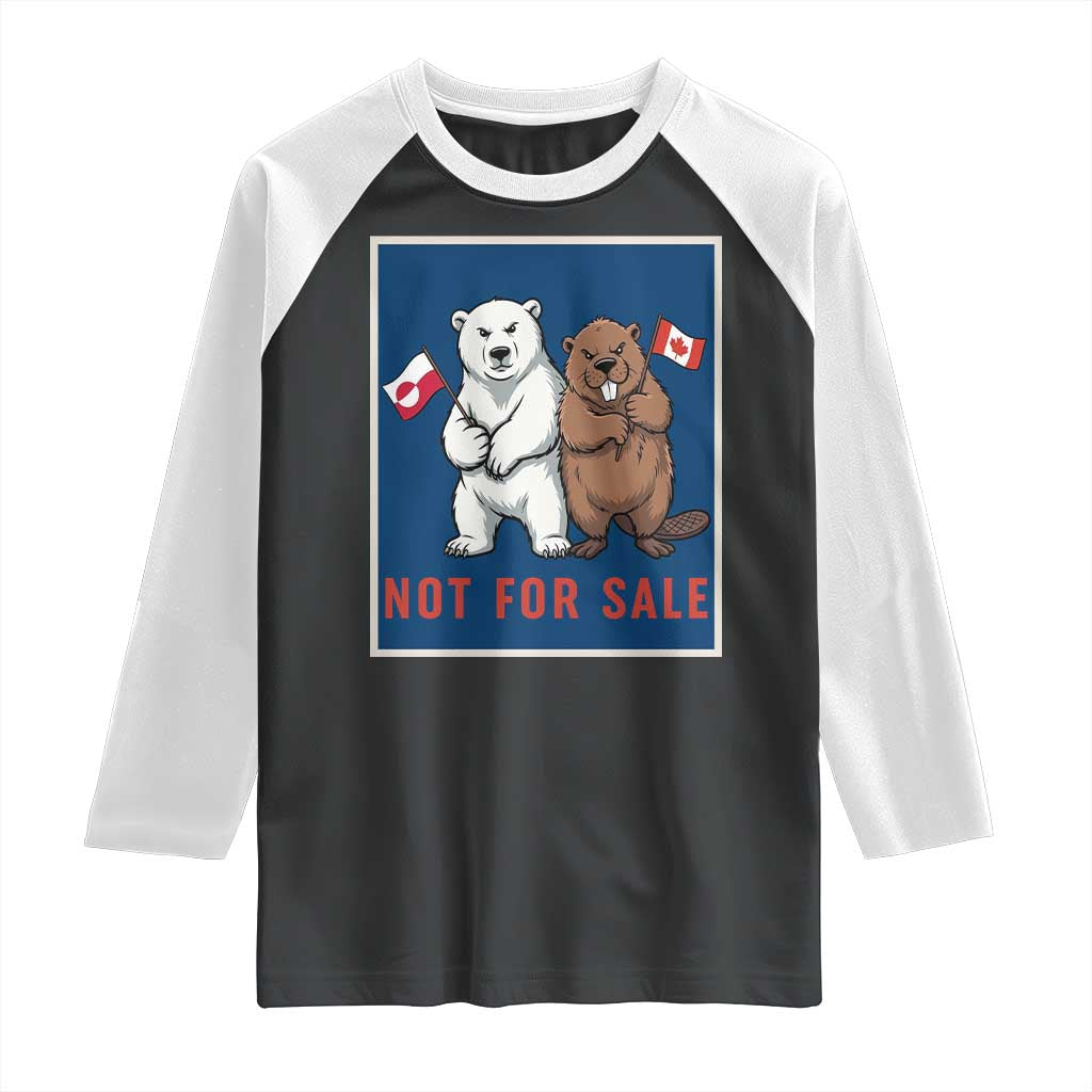 Funny Polar Bear And Beaver Political Protest Raglan Shirt Not For Sale