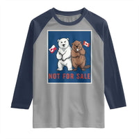 Funny Polar Bear And Beaver Political Protest Raglan Shirt Not For Sale