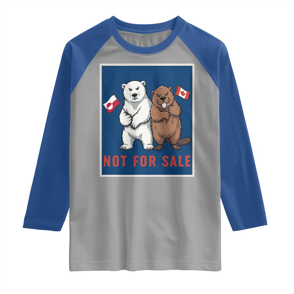 Funny Polar Bear And Beaver Political Protest Raglan Shirt Not For Sale