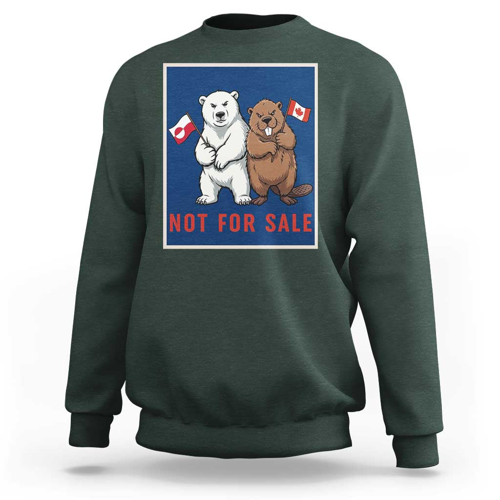 Funny Polar Bear And Beaver Political Protest Sweatshirt Not For Sale