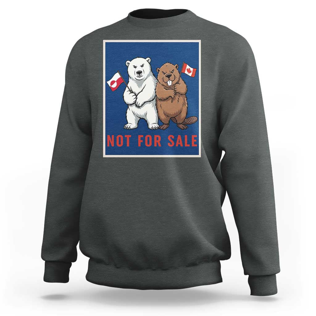 Funny Polar Bear And Beaver Political Protest Sweatshirt Not For Sale