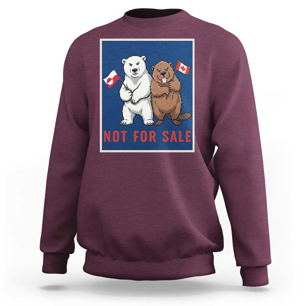 Funny Polar Bear And Beaver Political Protest Sweatshirt Not For Sale