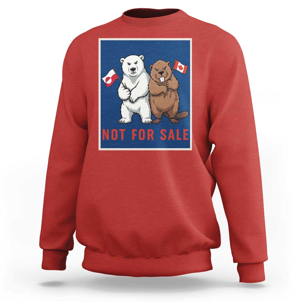 Funny Polar Bear And Beaver Political Protest Sweatshirt Not For Sale