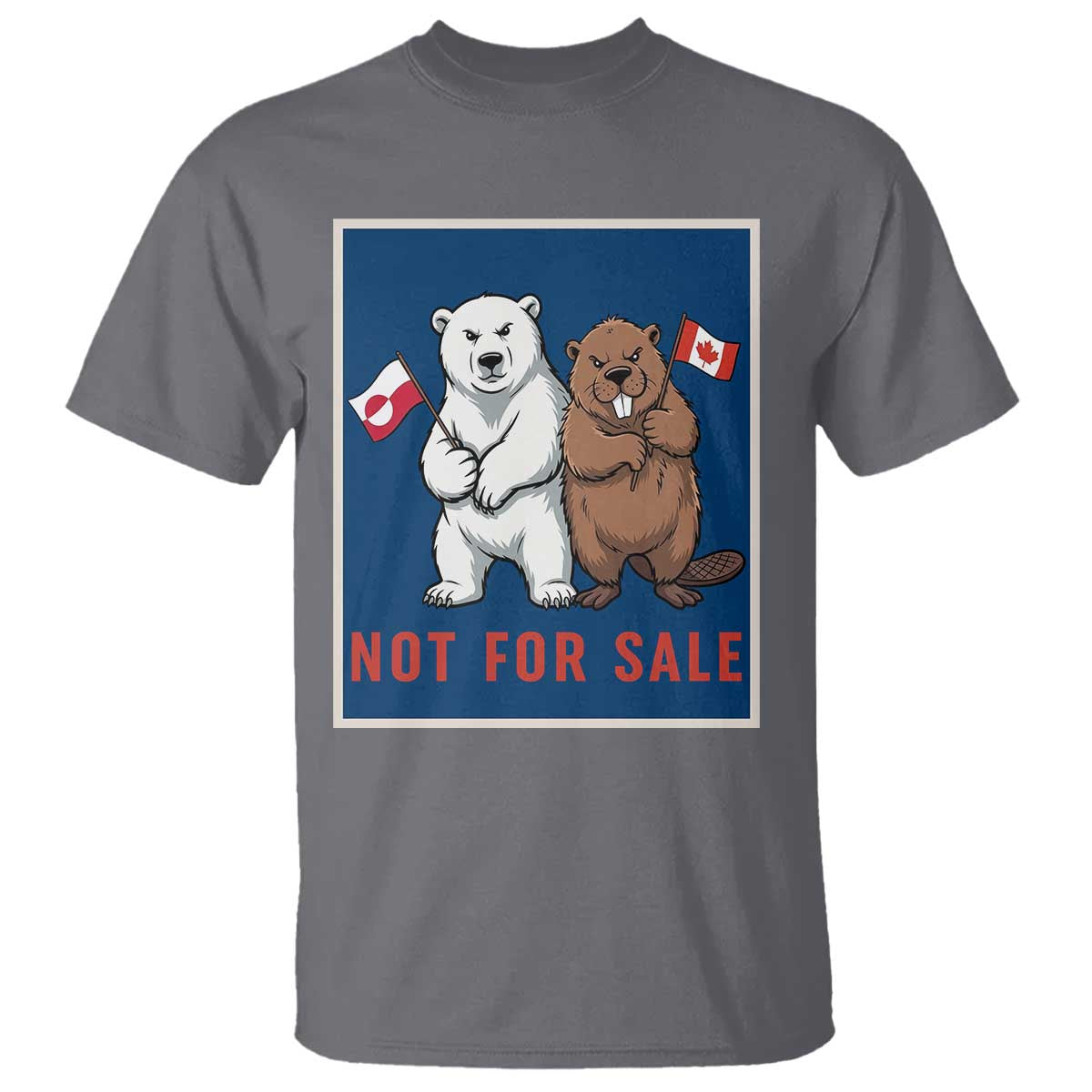 Funny Polar Bear And Beaver Political Protest T Shirt Not For Sale