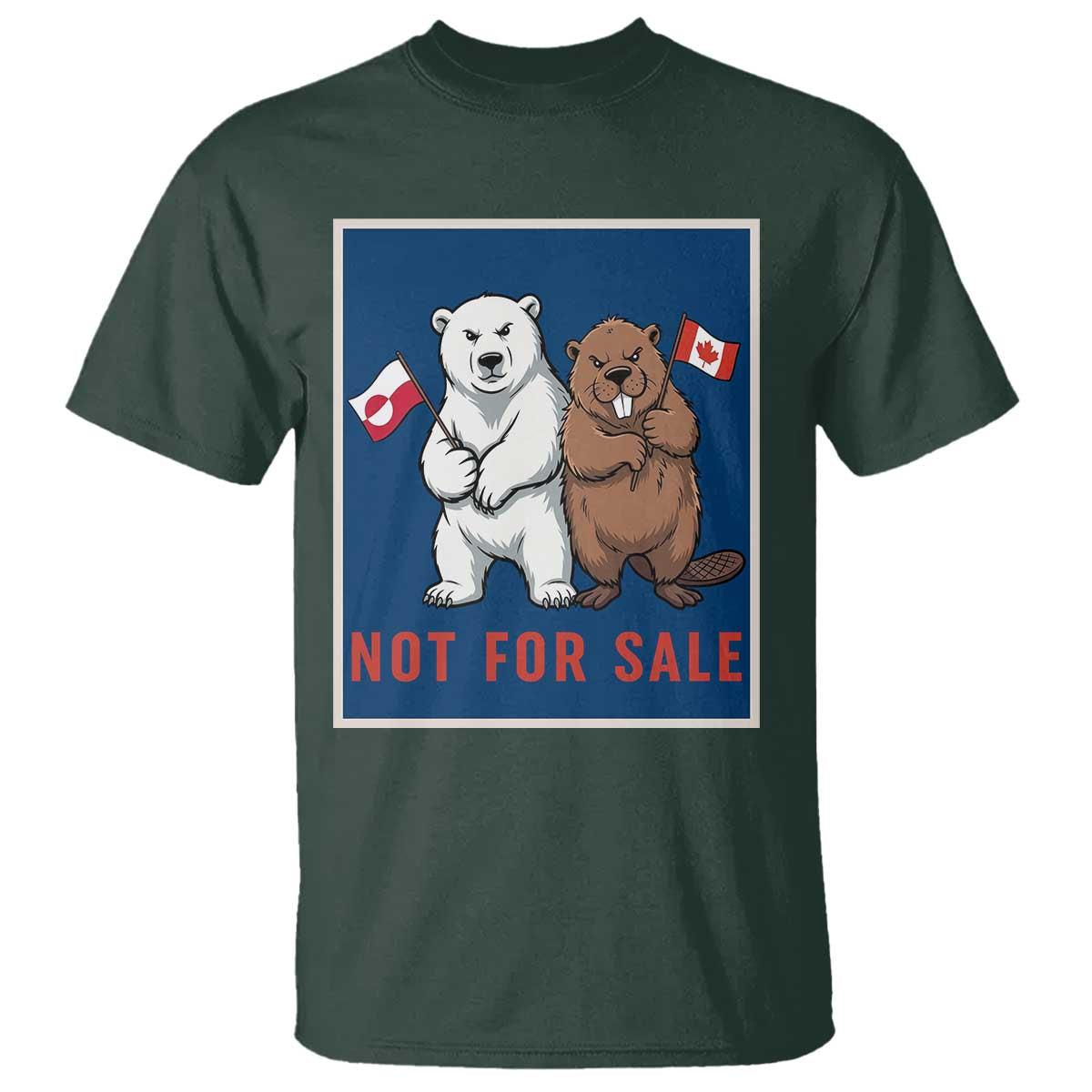 Funny Polar Bear And Beaver Political Protest T Shirt Not For Sale
