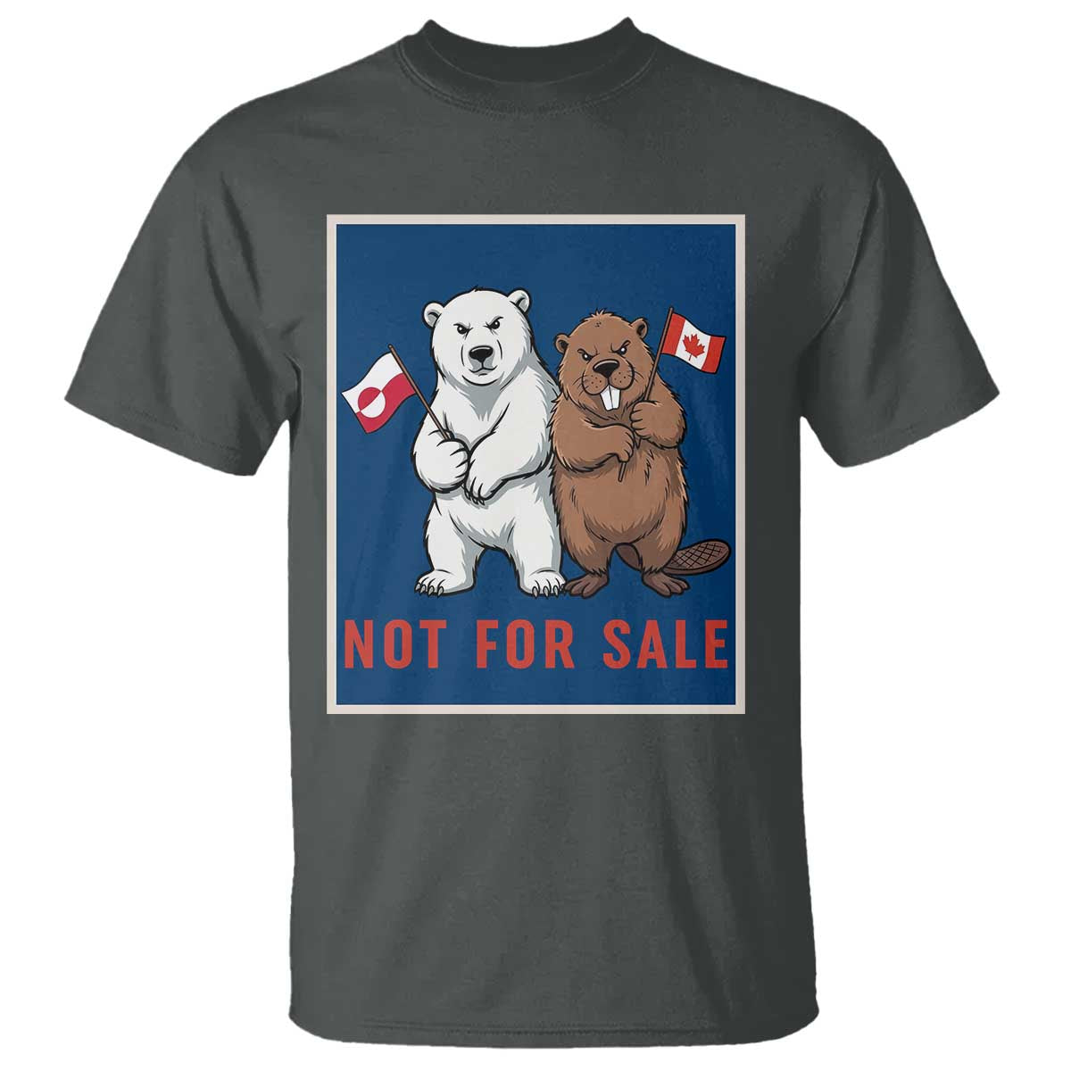 Funny Polar Bear And Beaver Political Protest T Shirt Not For Sale