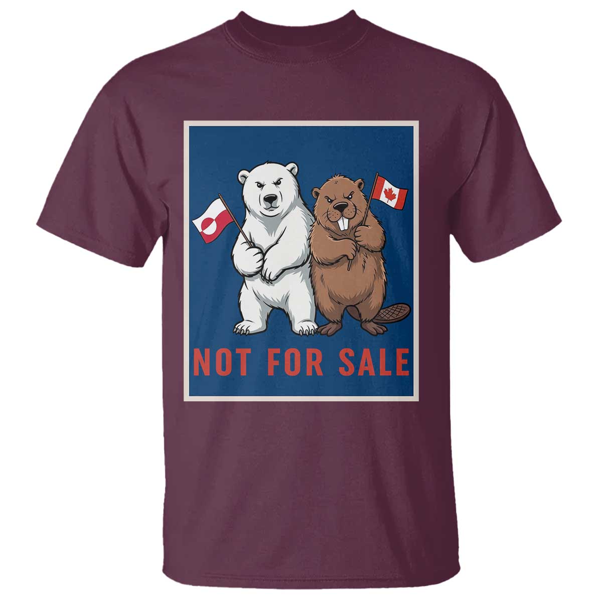 Funny Polar Bear And Beaver Political Protest T Shirt Not For Sale