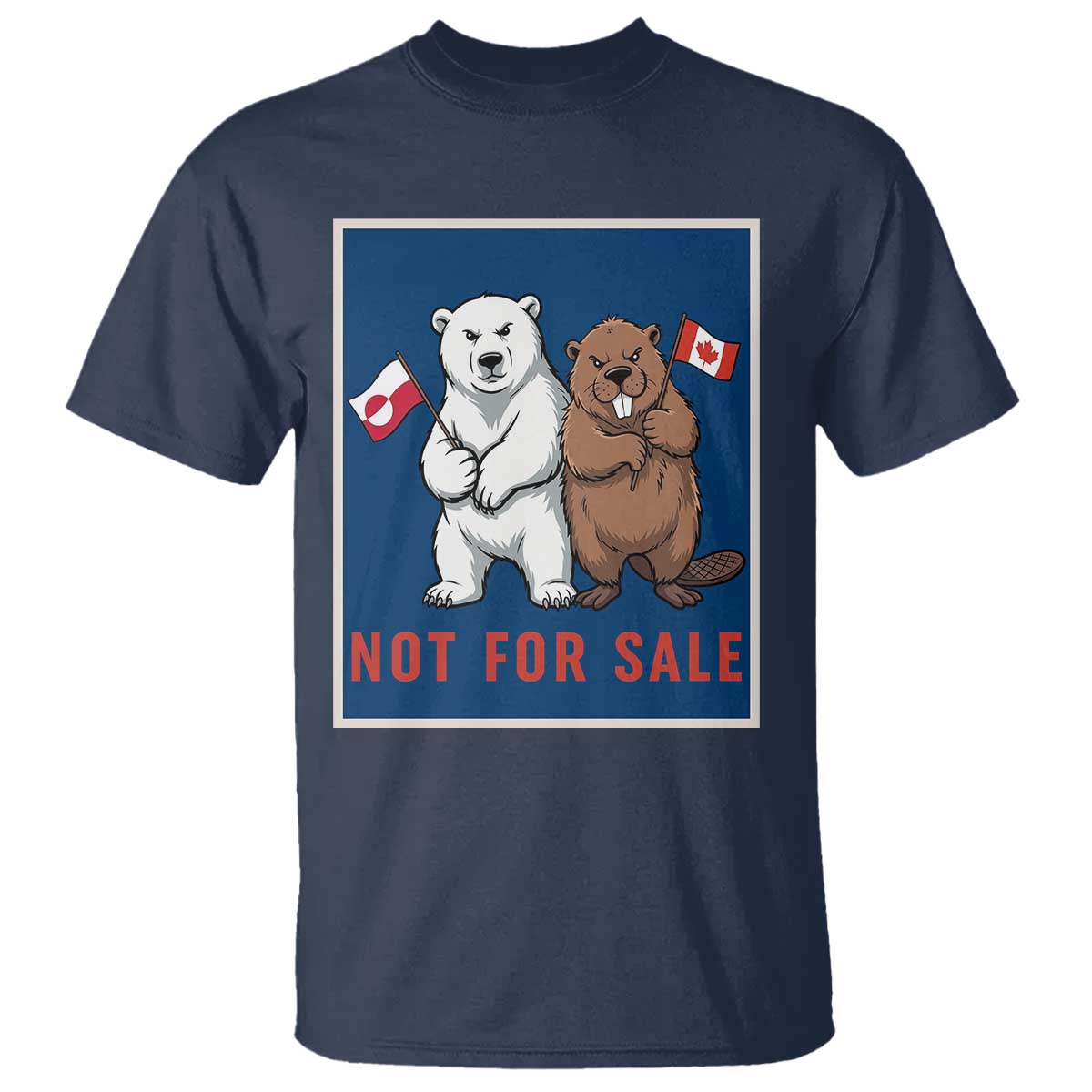 Funny Polar Bear And Beaver Political Protest T Shirt Not For Sale