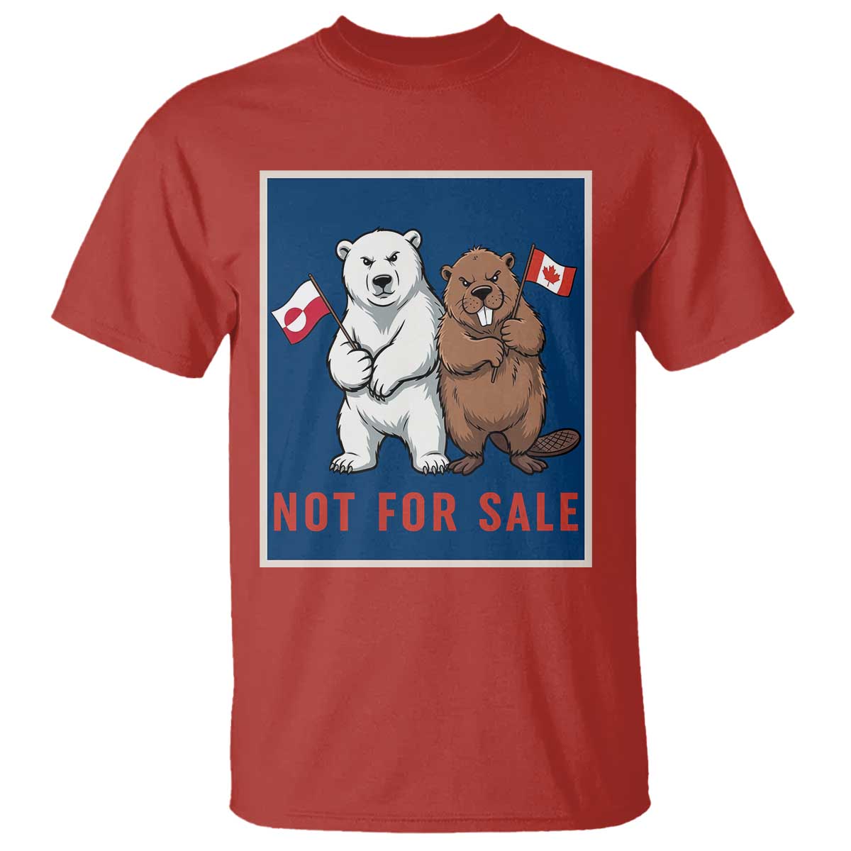 Funny Polar Bear And Beaver Political Protest T Shirt Not For Sale