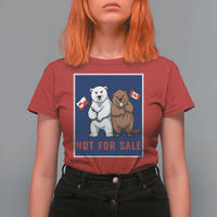 Funny Polar Bear And Beaver Political Protest T Shirt For Women Not For Sale