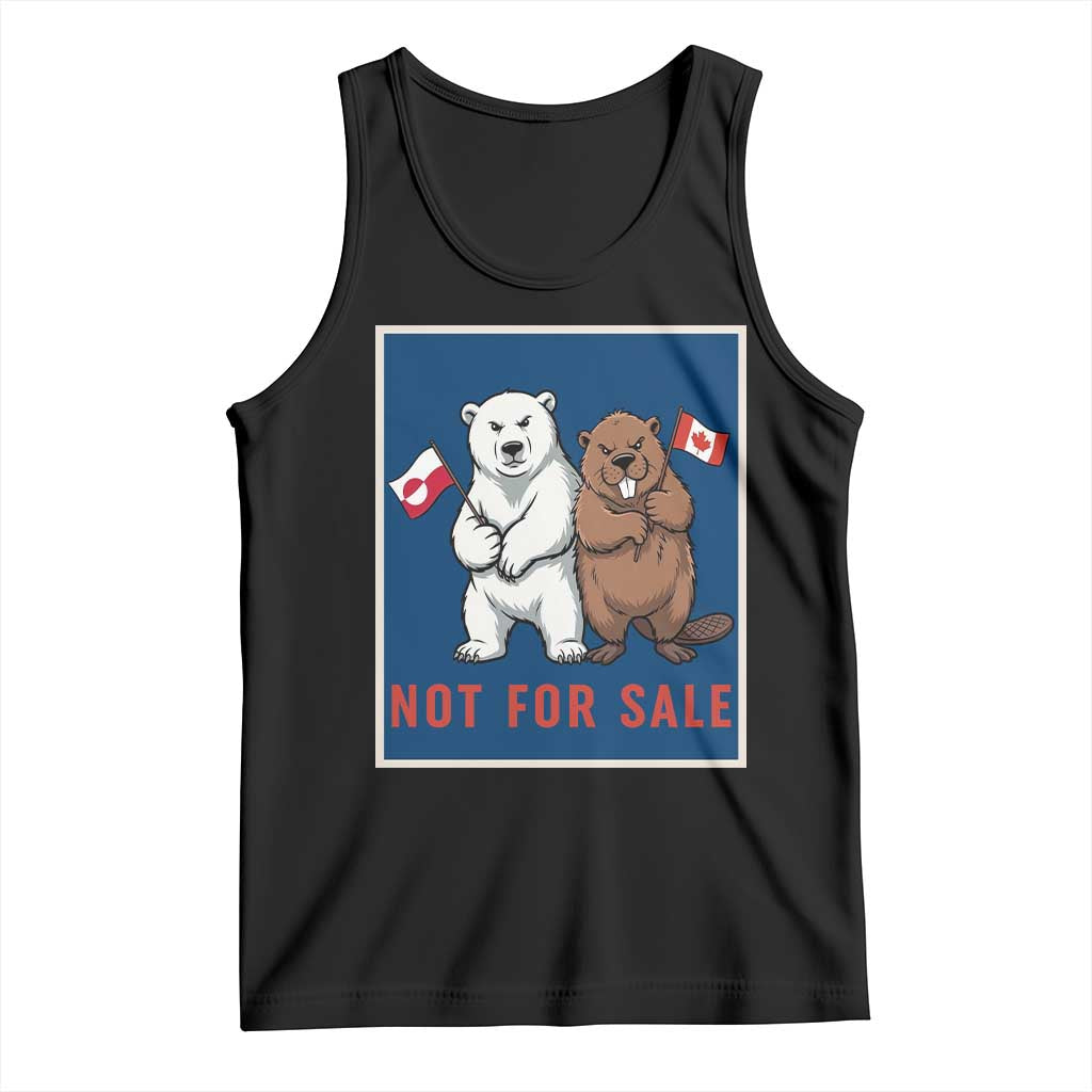 Funny Polar Bear And Beaver Political Protest Tank Top Not For Sale