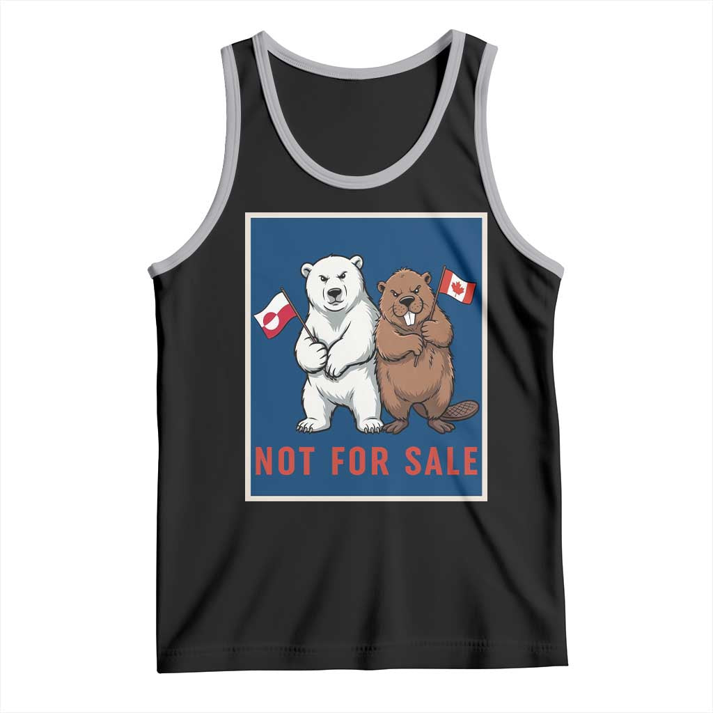 Funny Polar Bear And Beaver Political Protest Tank Top Not For Sale