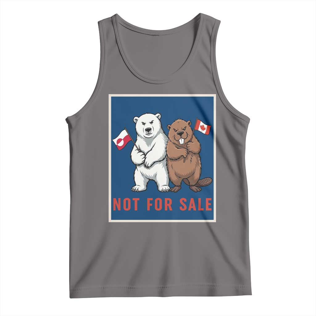 Funny Polar Bear And Beaver Political Protest Tank Top Not For Sale