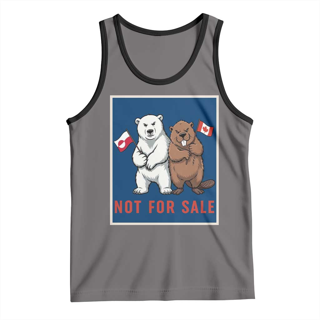 Funny Polar Bear And Beaver Political Protest Tank Top Not For Sale