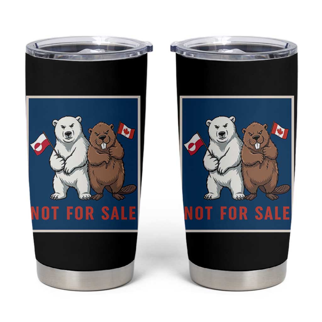 Funny Polar Bear And Beaver Political Protest Tumbler Cup Not For Sale