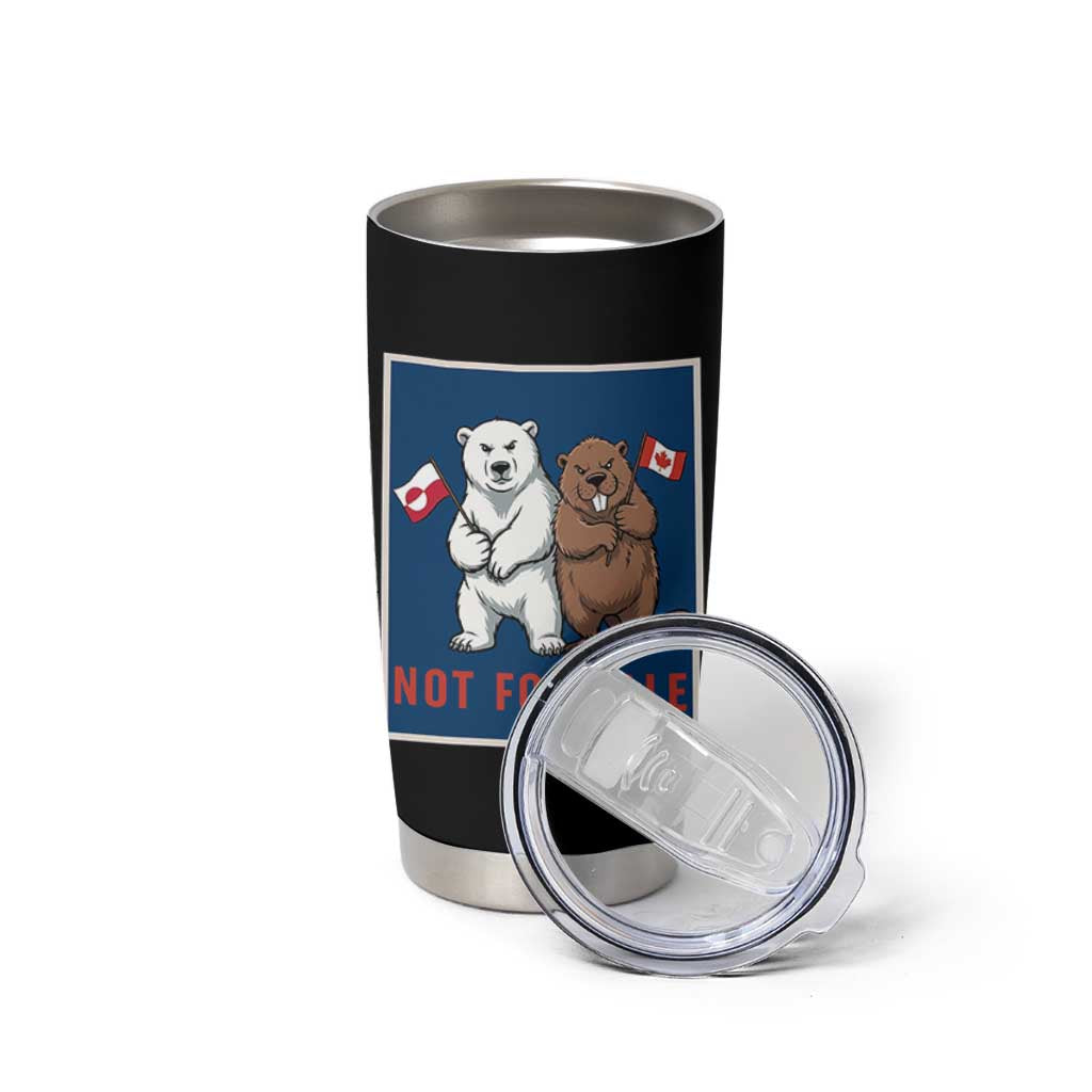 Funny Polar Bear And Beaver Political Protest Tumbler Cup Not For Sale