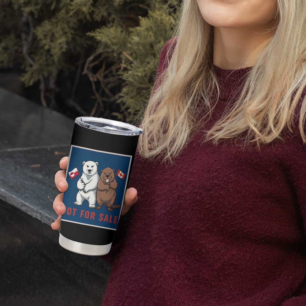 Funny Polar Bear And Beaver Political Protest Tumbler Cup Not For Sale