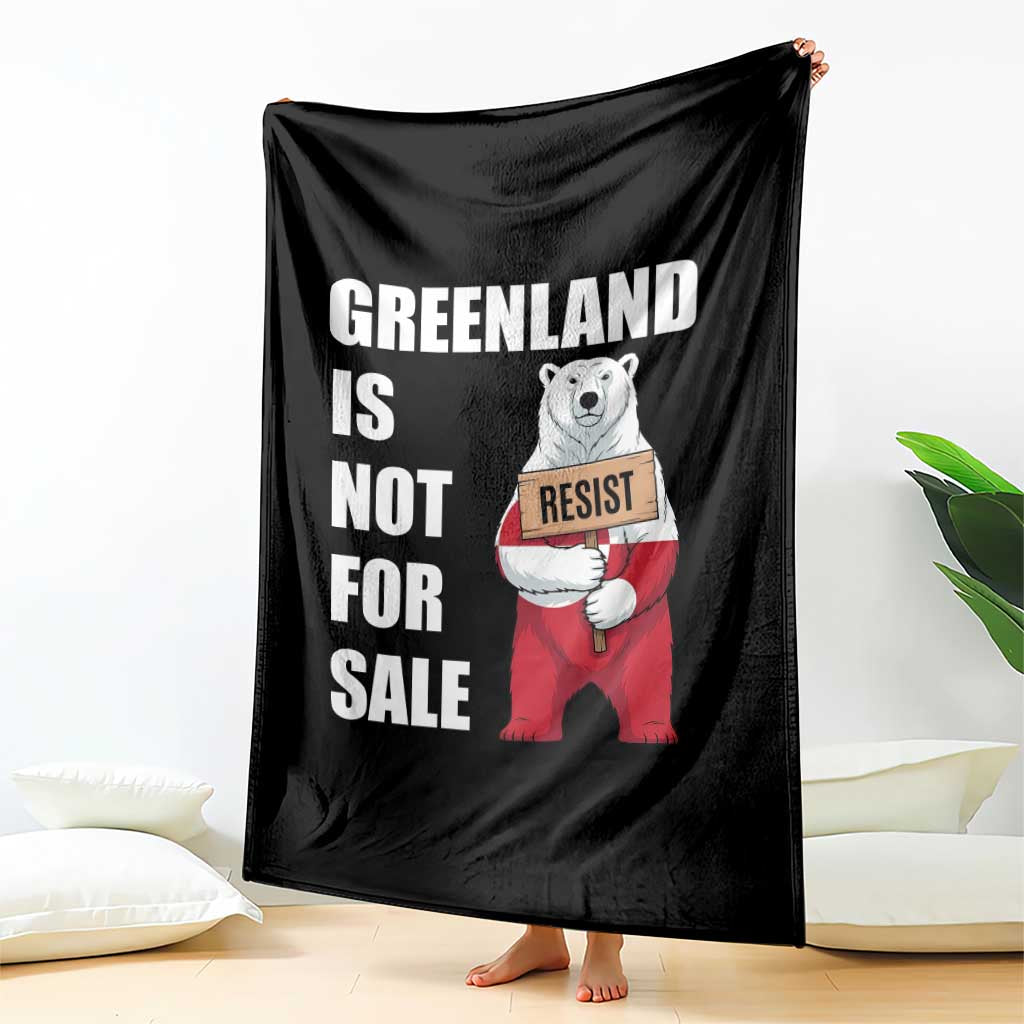 Greenland Not For Sale Throw Blanket Anti Authoritarian Political Gag Gift