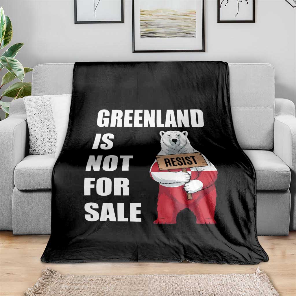 Greenland Not For Sale Throw Blanket Anti Authoritarian Political Gag Gift