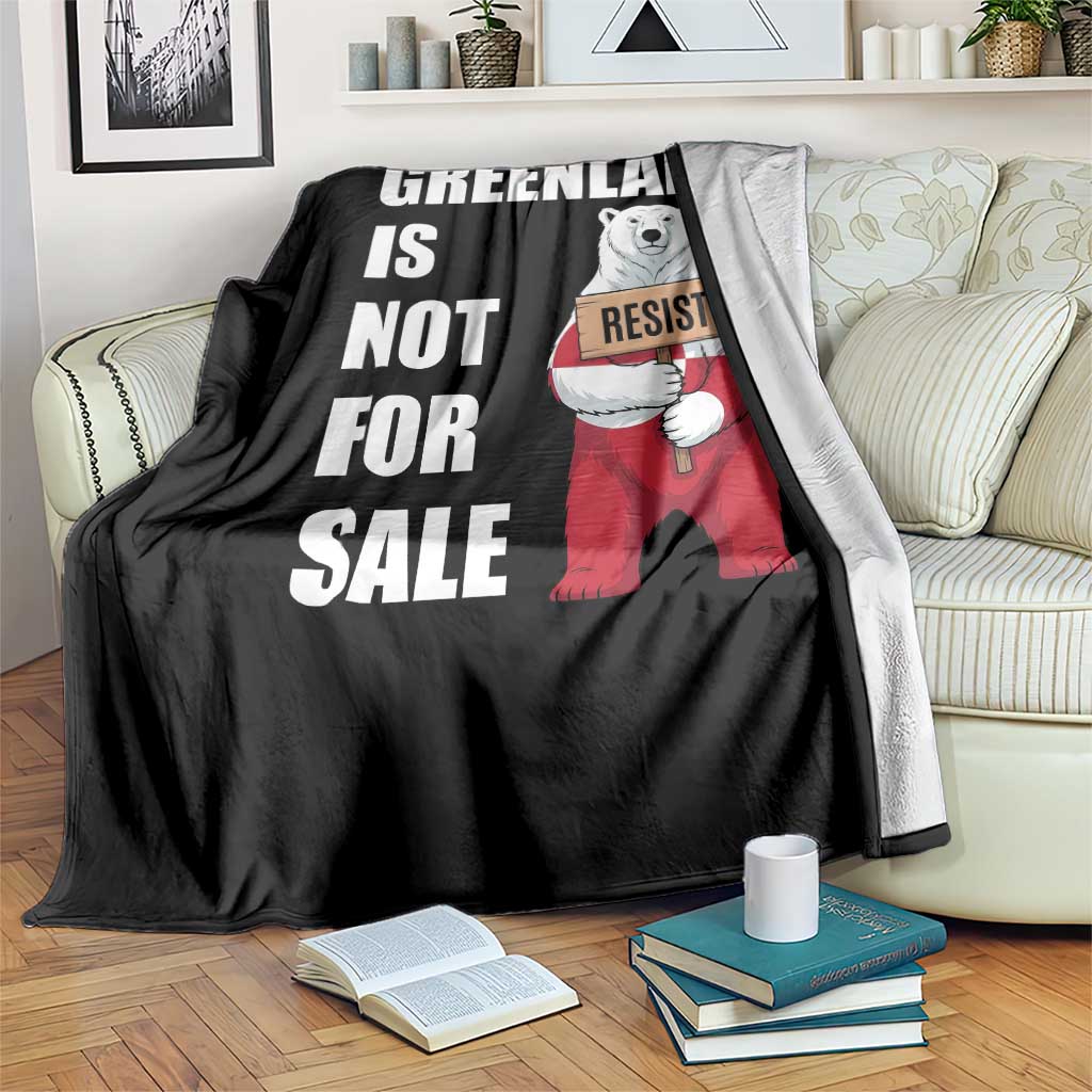 Greenland Not For Sale Throw Blanket Anti Authoritarian Political Gag Gift