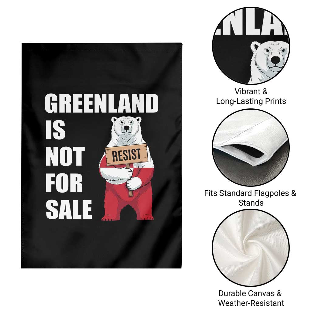 Greenland Not For Sale Garden Flag Anti Authoritarian Political Gag Gift