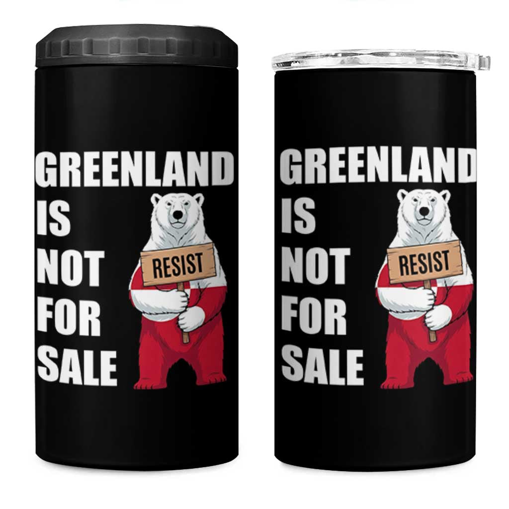 Greenland Not For Sale 4 in 1 Can Cooler Tumbler Anti Authoritarian Political Gag Gift