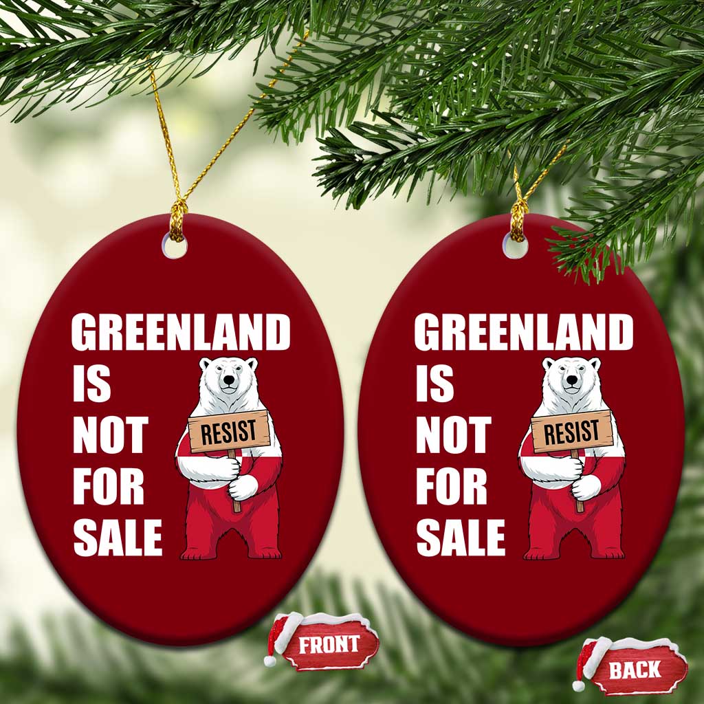 Greenland Not For Sale Ceramic Ornament Anti Authoritarian Political Gag Gift