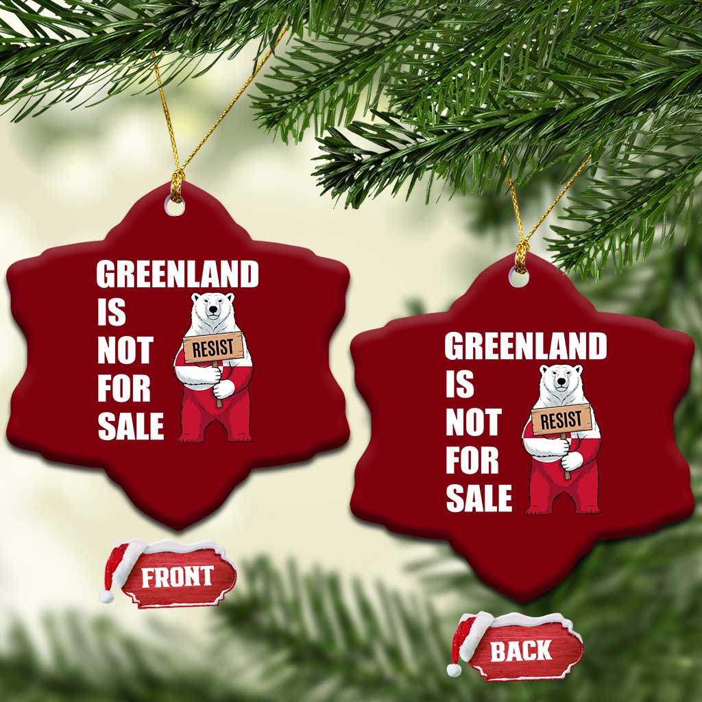 Greenland Not For Sale Ceramic Ornament Anti Authoritarian Political Gag Gift