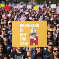 Greenland Not For Sale Protest Sign Anti Authoritarian Political Gag Gift