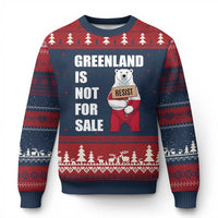 Greenland Not For Sale Ugly Christmas Sweater Anti Authoritarian Political Gag Gift