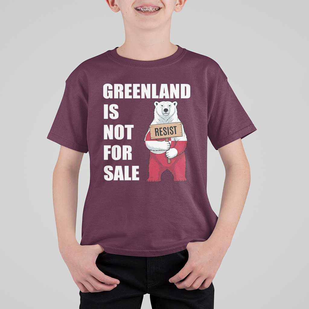 Greenland Not For Sale T Shirt For Kid Anti Authoritarian Political Gag Gift