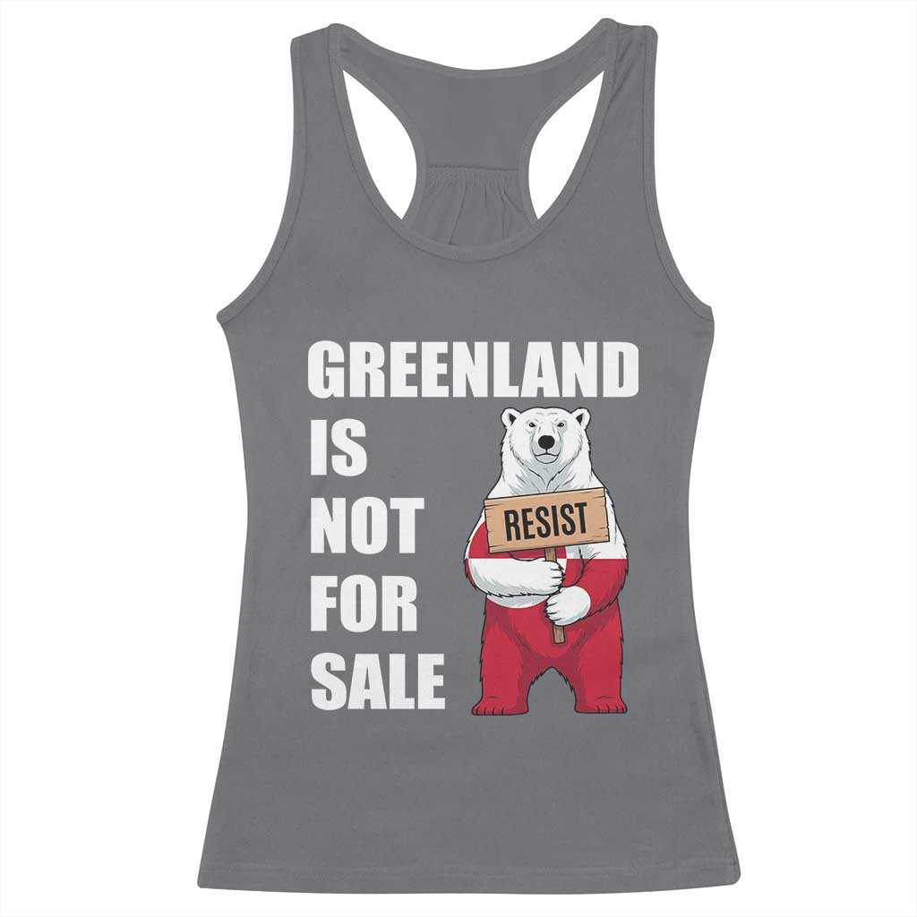 Greenland Not For Sale Racerback Tank Top Anti Authoritarian Political Gag Gift