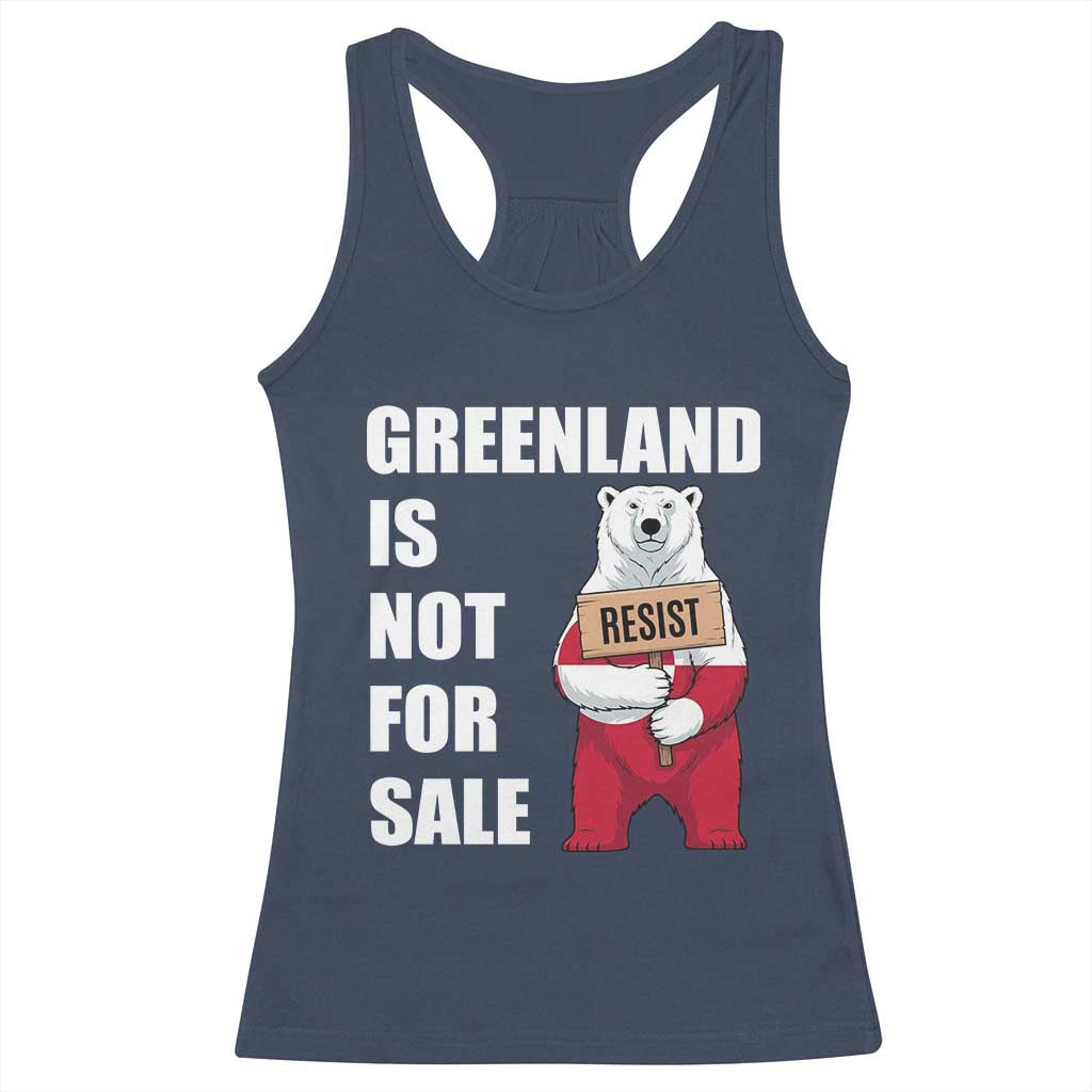 Greenland Not For Sale Racerback Tank Top Anti Authoritarian Political Gag Gift