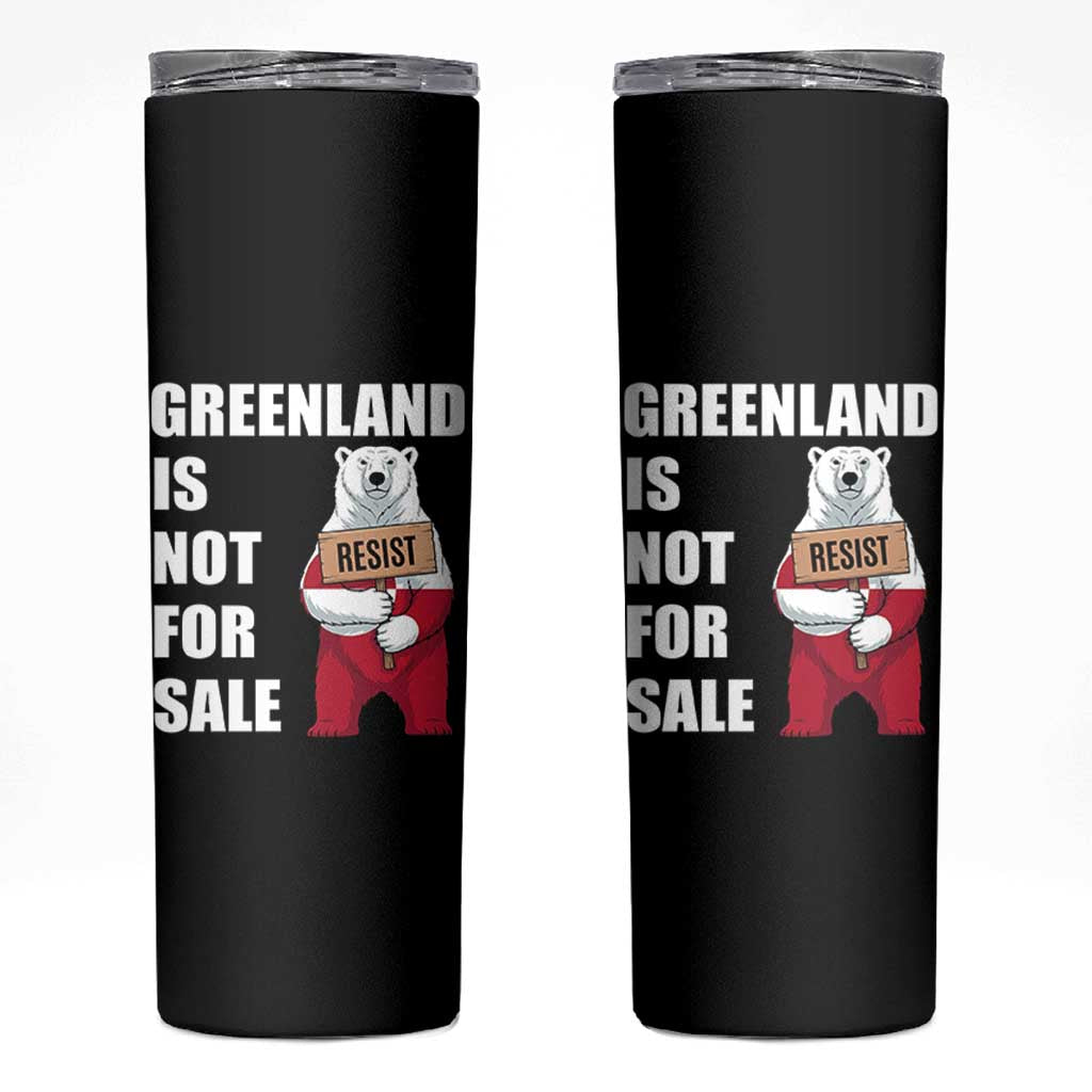 Greenland Not For Sale Skinny Tumbler Anti Authoritarian Political Gag Gift