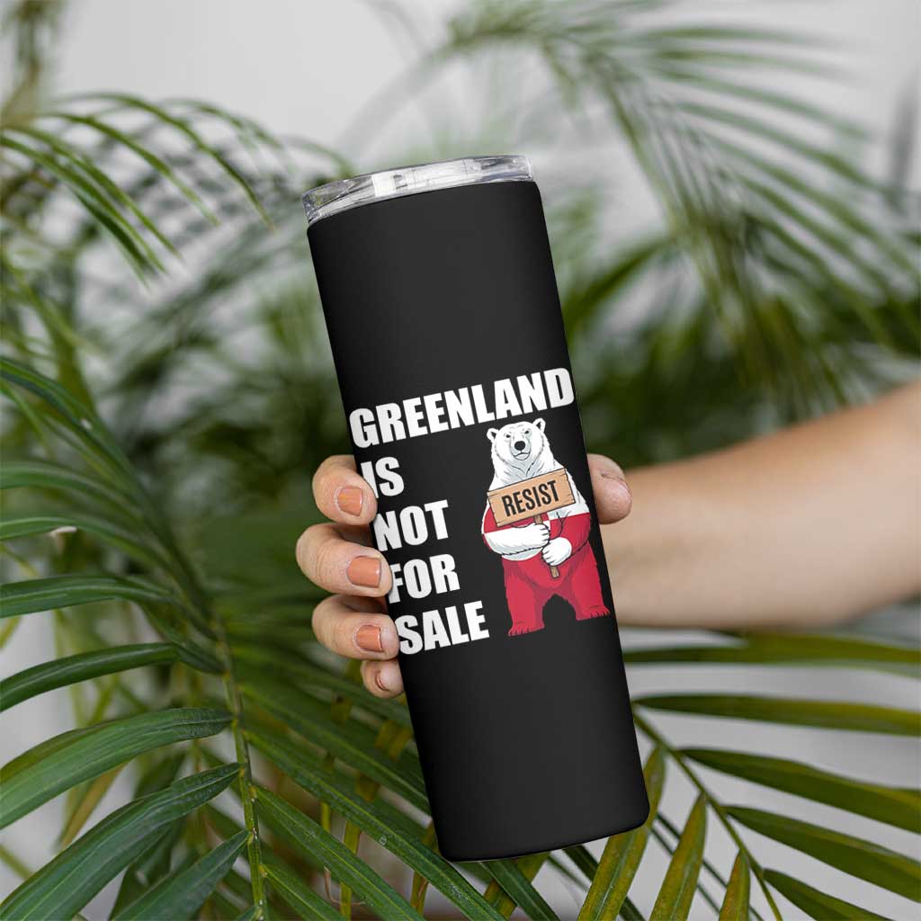 Greenland Not For Sale Skinny Tumbler Anti Authoritarian Political Gag Gift