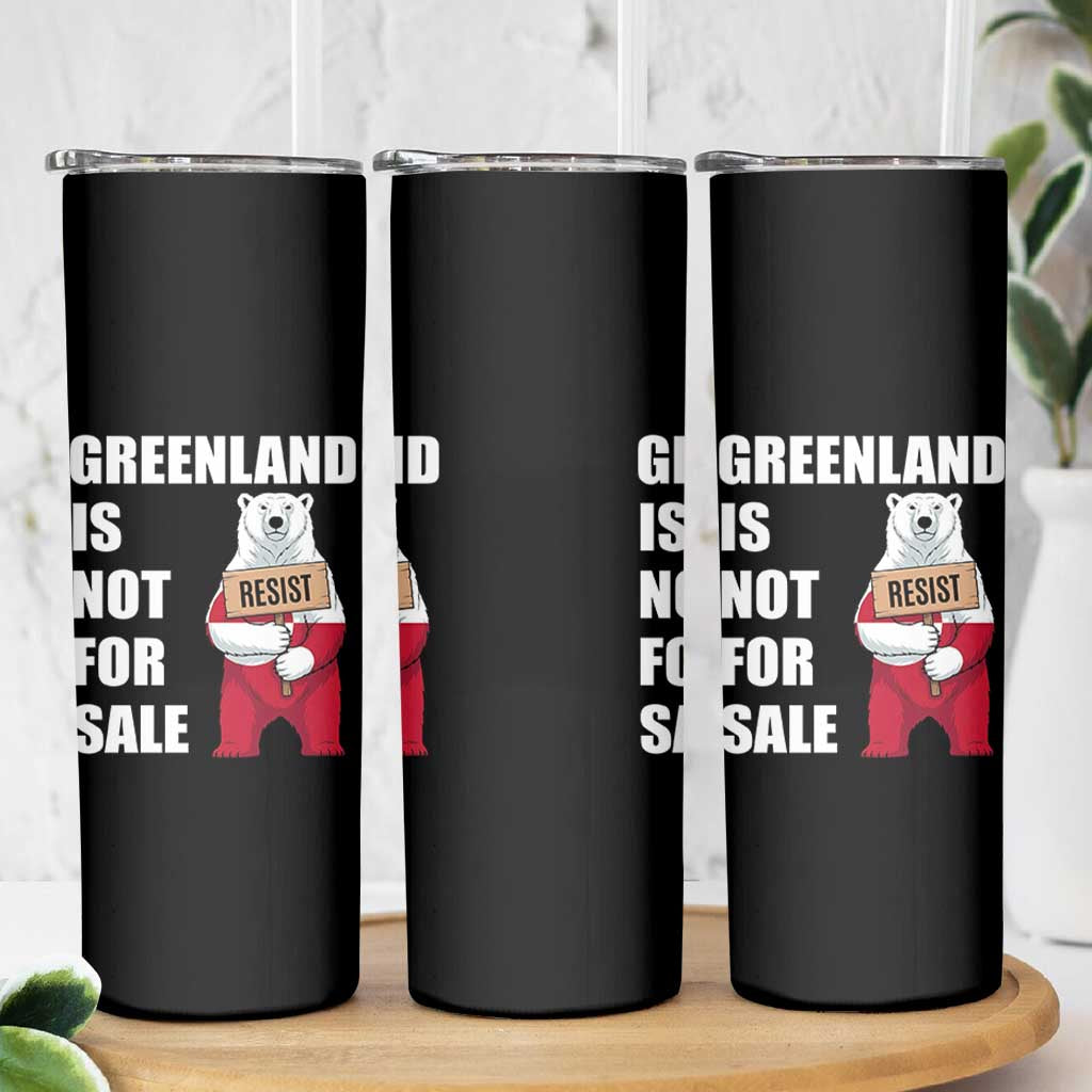 Greenland Not For Sale Skinny Tumbler Anti Authoritarian Political Gag Gift