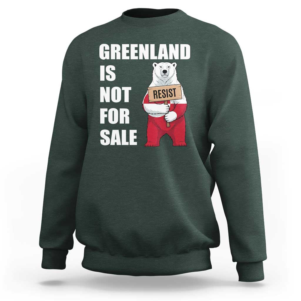 Greenland Not For Sale Sweatshirt Anti Authoritarian Political Gag Gift