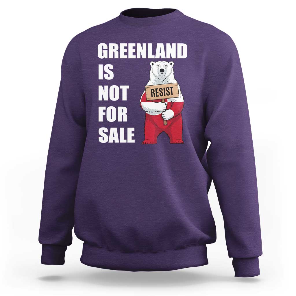Greenland Not For Sale Sweatshirt Anti Authoritarian Political Gag Gift