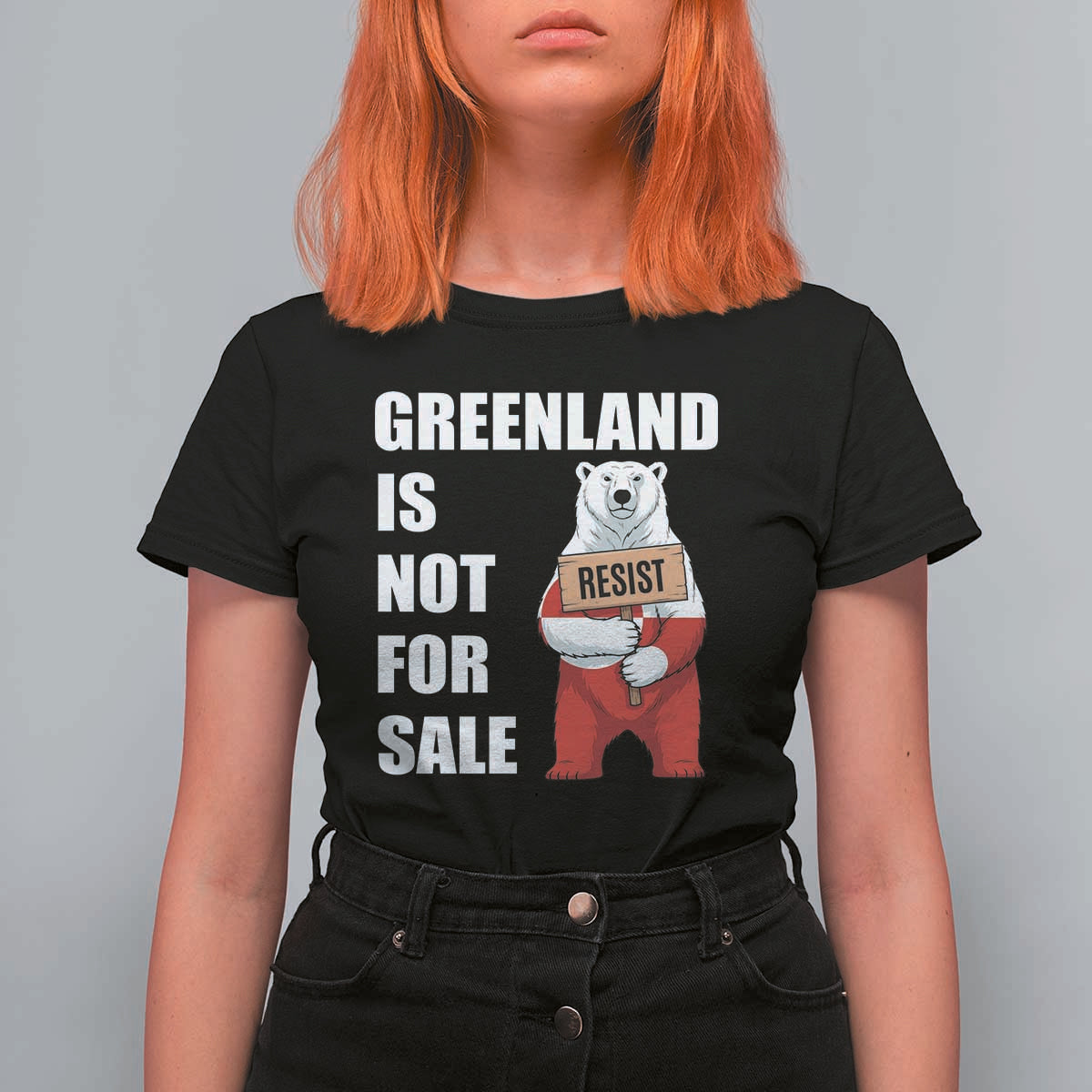 Greenland Not For Sale T Shirt For Women Anti Authoritarian Political Gag Gift