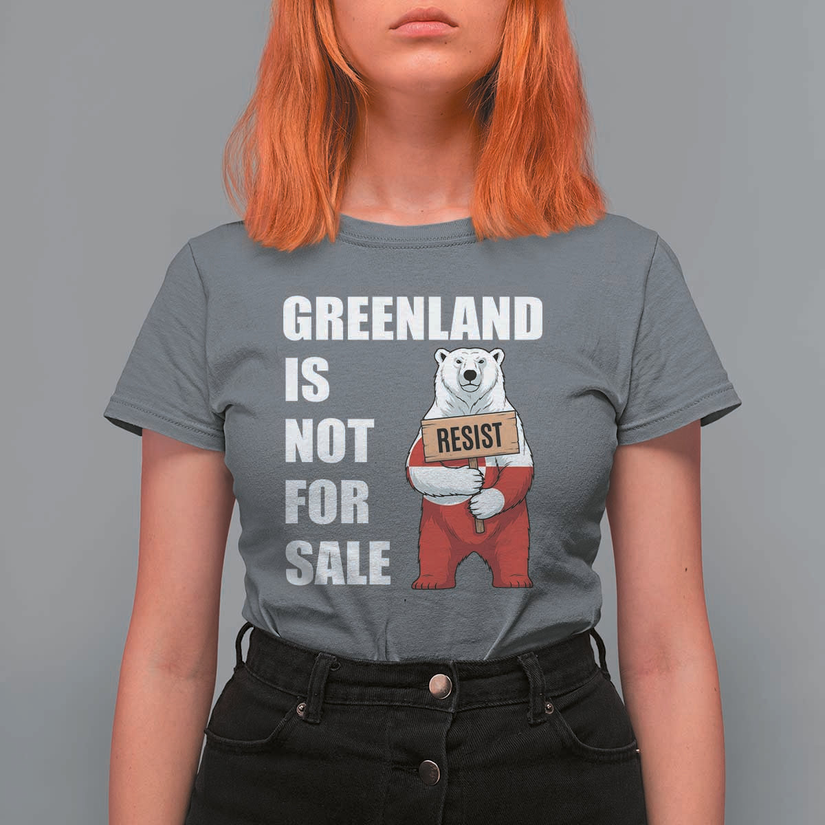 Greenland Not For Sale T Shirt For Women Anti Authoritarian Political Gag Gift