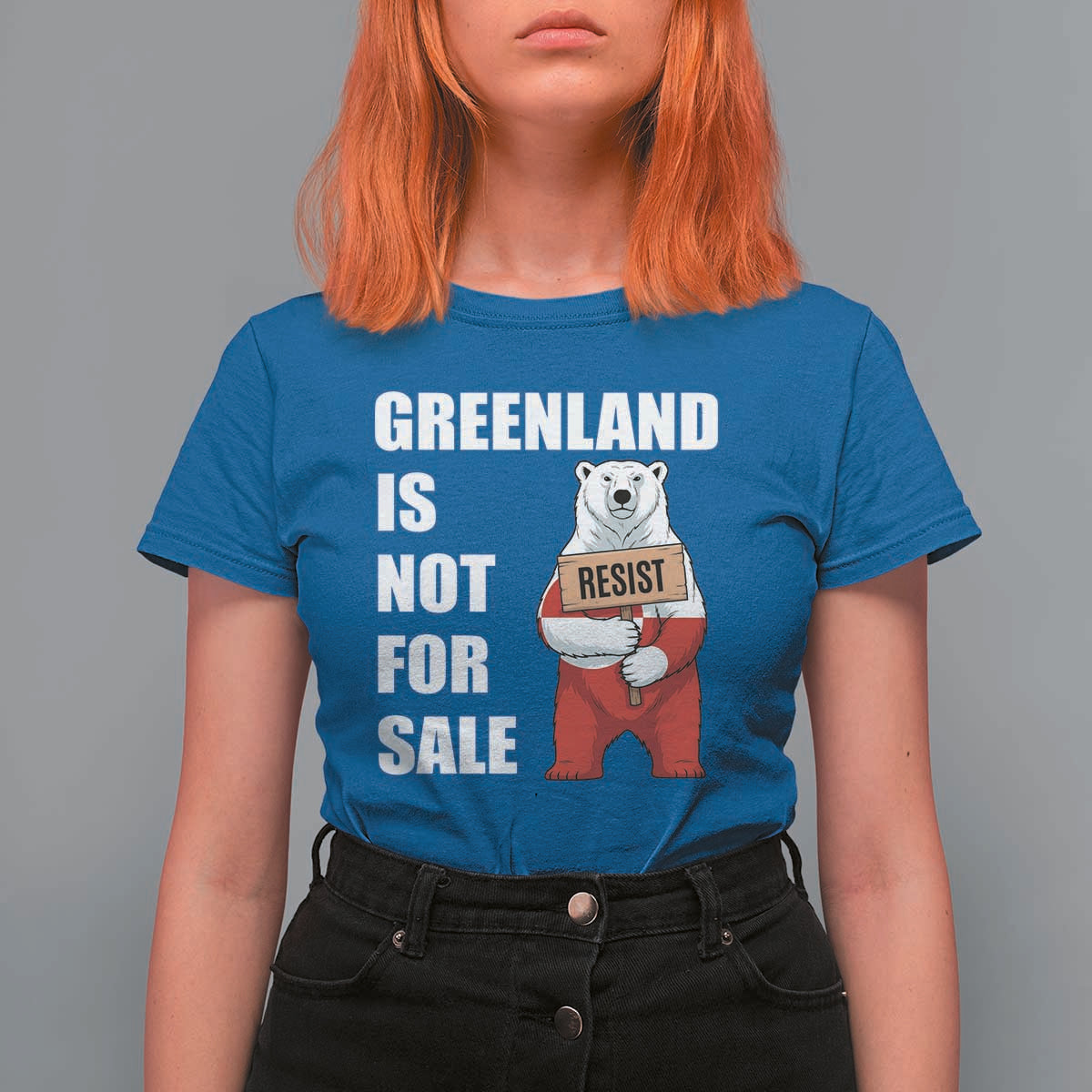 Greenland Not For Sale T Shirt For Women Anti Authoritarian Political Gag Gift