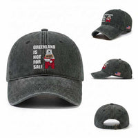Greenland Not For Sale Washed Cotton Baseball Cap Anti Authoritarian Political Gag Gift