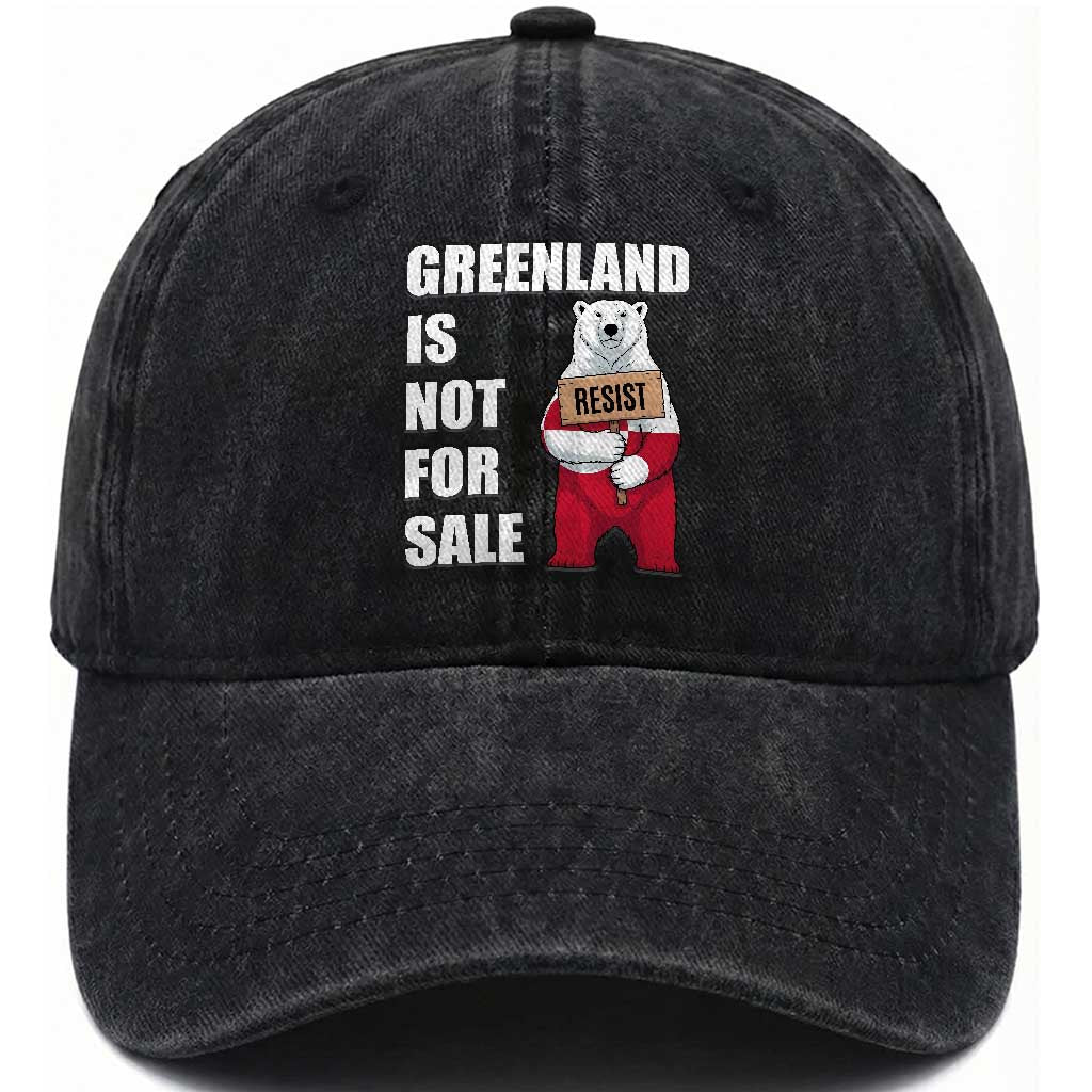 Greenland Not For Sale Washed Cotton Baseball Cap Anti Authoritarian Political Gag Gift