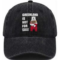 Greenland Not For Sale Washed Cotton Baseball Cap Anti Authoritarian Political Gag Gift
