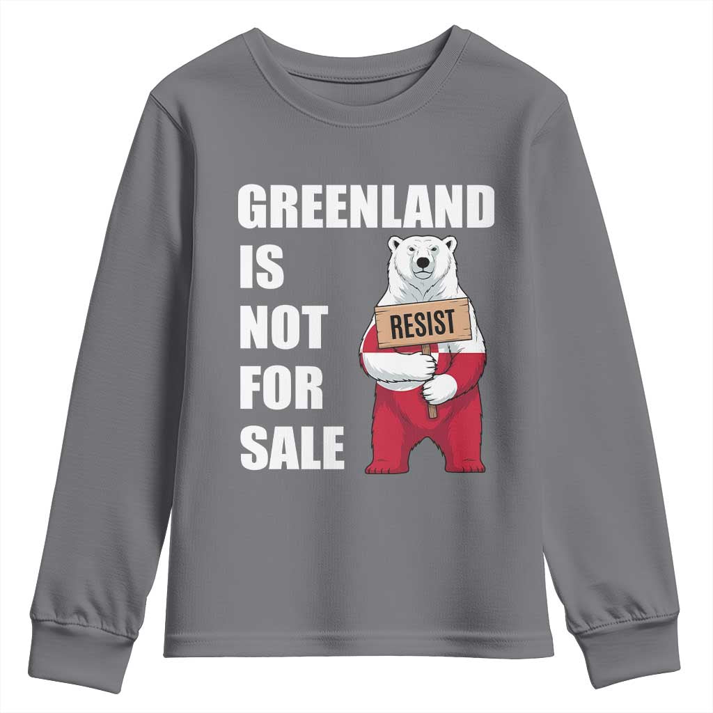 Greenland Not For Sale Youth Sweatshirt Anti Authoritarian Political Gag Gift