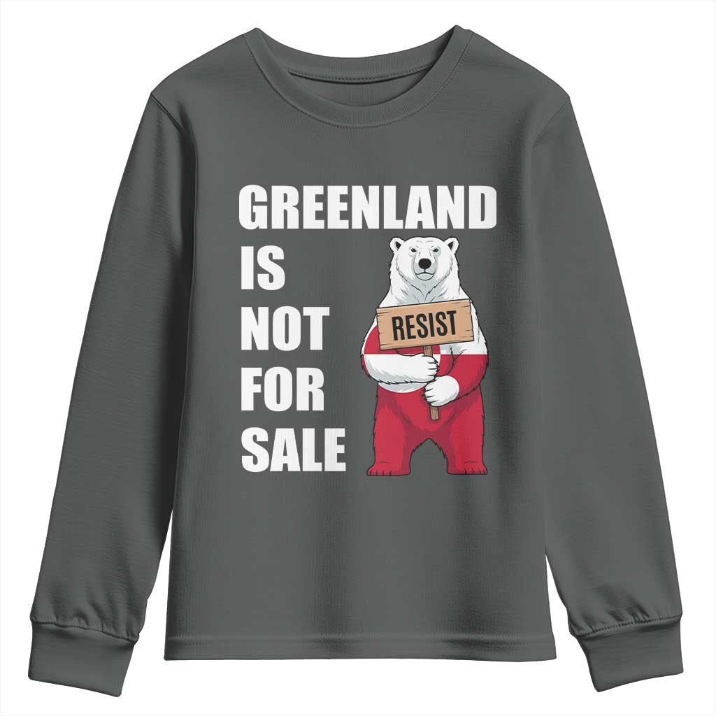 Greenland Not For Sale Youth Sweatshirt Anti Authoritarian Political Gag Gift