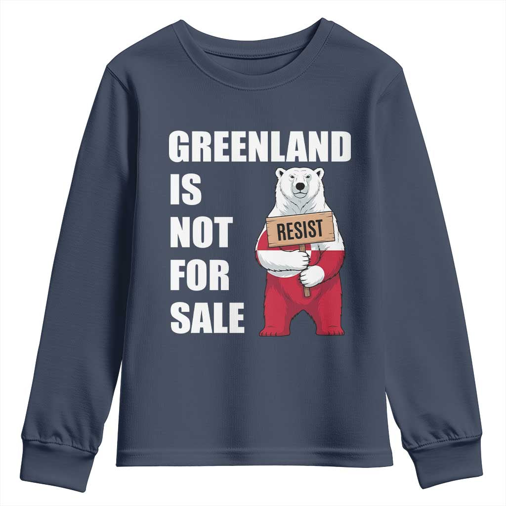 Greenland Not For Sale Youth Sweatshirt Anti Authoritarian Political Gag Gift
