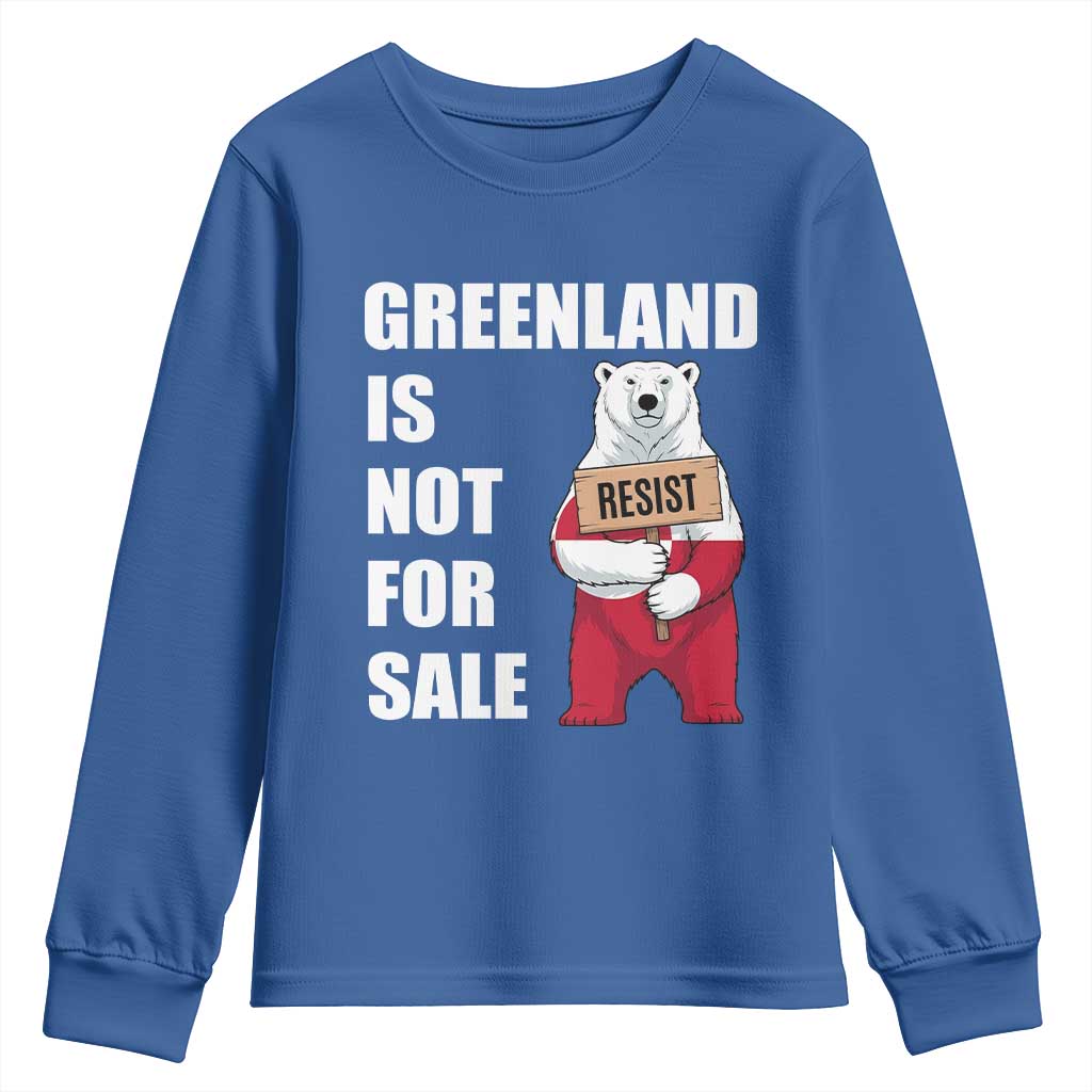 Greenland Not For Sale Youth Sweatshirt Anti Authoritarian Political Gag Gift