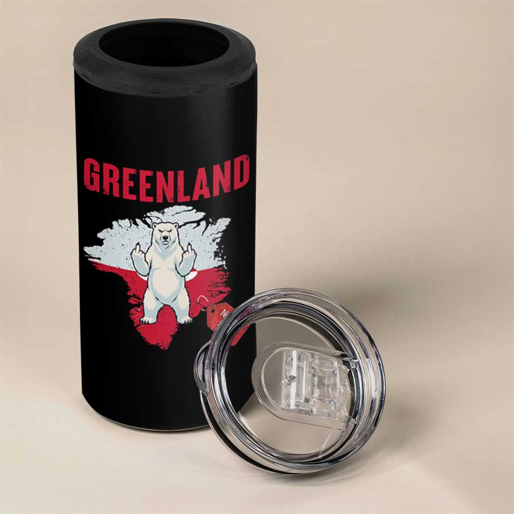 Greenland Is Not For Sale 4 in 1 Can Cooler Tumbler Support Greenlander Gift