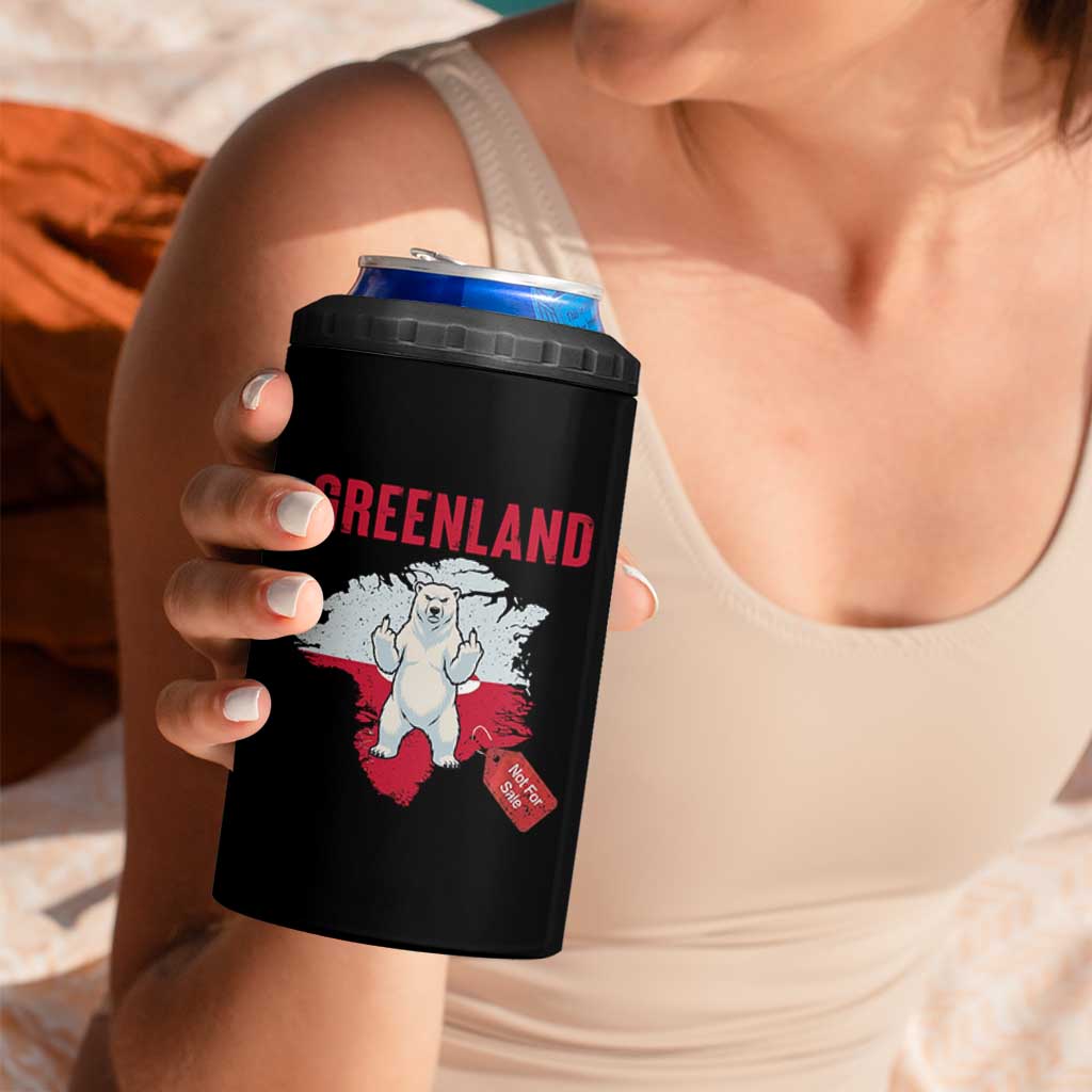 Greenland Is Not For Sale 4 in 1 Can Cooler Tumbler Support Greenlander Gift